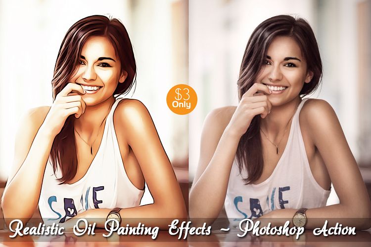 Realistic Oil Painting Effects - Photoshop Action v.5 example image 1