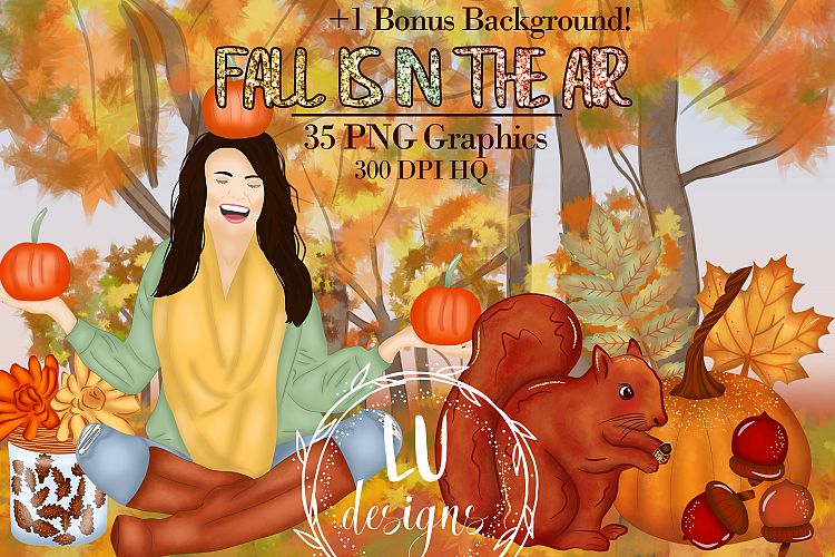 Fall Clipart, Autumn Graphics, Harvest Pumpkins Clipart