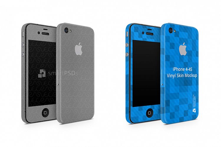 Apple iPhone 4 Vinyl Skin Design Mockup 2010Front-Back Angle