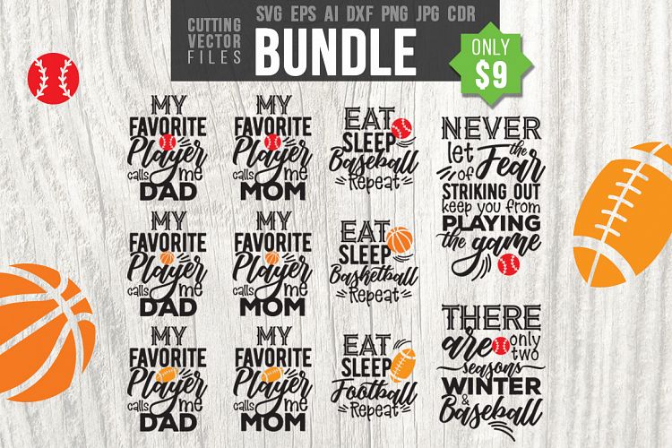 -70% - Sport Bundle - svg, eps, ai, cdr, dxf, png, jpg