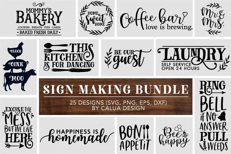 Big Home Sign Making Cut File Bundle