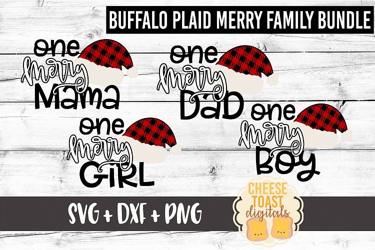 Buffalo Plaid Family Christmas Bundle SVG PNG DXF Cut ...