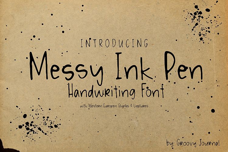 Messy Ink Pen Handwritten Font