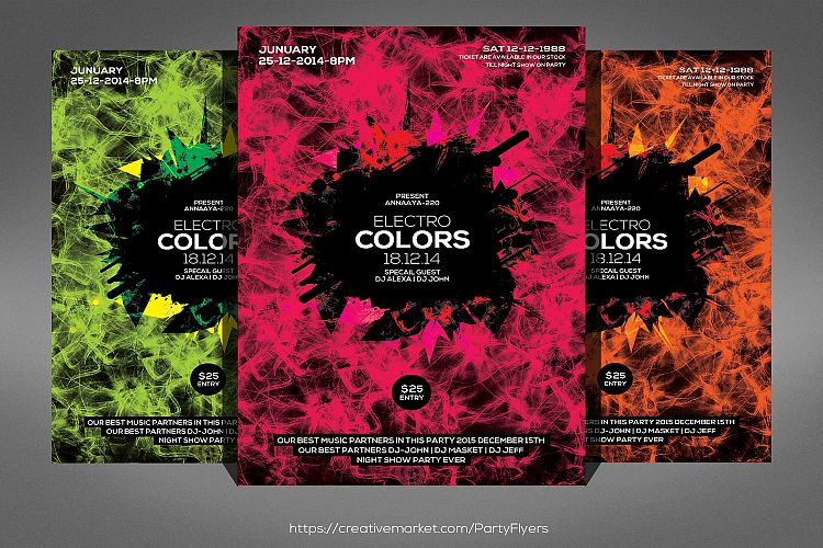 Smoke Electro Colors Flyer