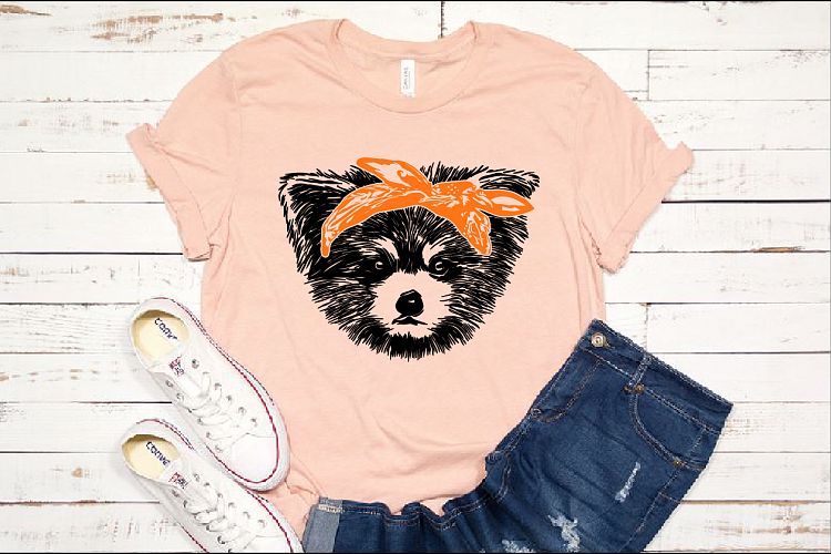 Bearcat whit Orange Bandana SVG Bearcats 1016S