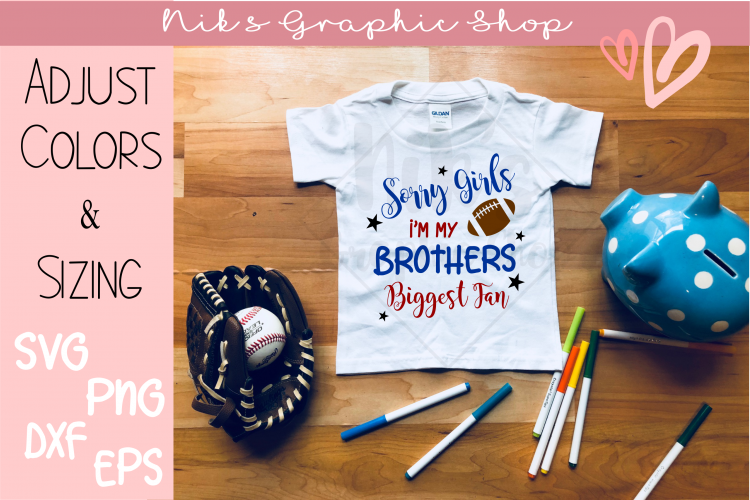 Football Svg, Biggest Fan Svg, Football Sister Svg