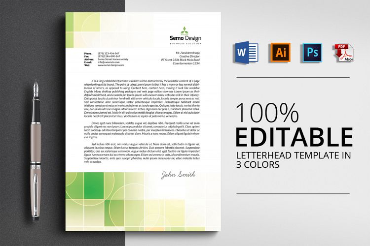 4 Format Letterhead Design