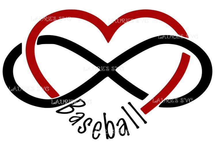 NFINITY HEART BASEBALL FILE SVG,EPS,DXF,PNG,JPG