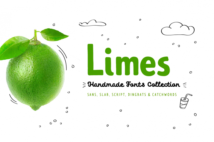 Limes—handmade fontfamily