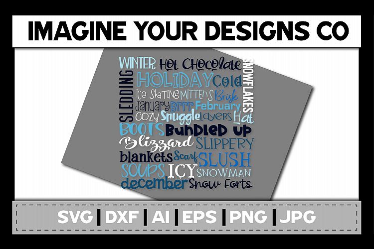 Winter Printable Subway SVG Cut File