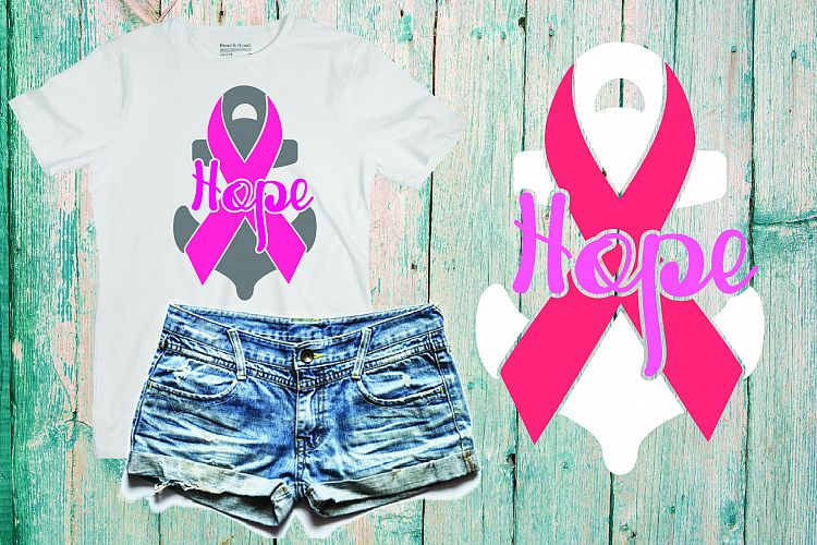 Hope Anchors Breast Cancer SVG Cancer Survivor 1006s