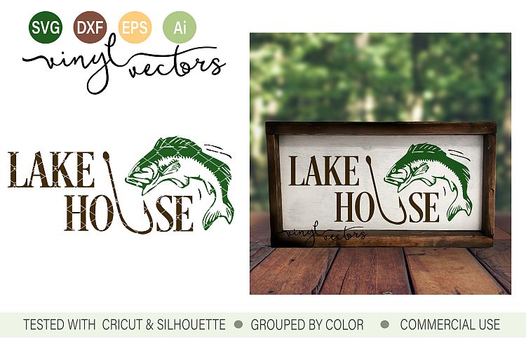 Lake House SVG DXF cut file