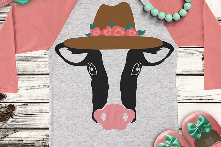 Cow Heifer Farm Life Animal Cute Kids Girls SVG DXF PNG Cut File Cricut Silhouette Cameo Clip Art Htv Die Cutting Heat Transfer Vinyl