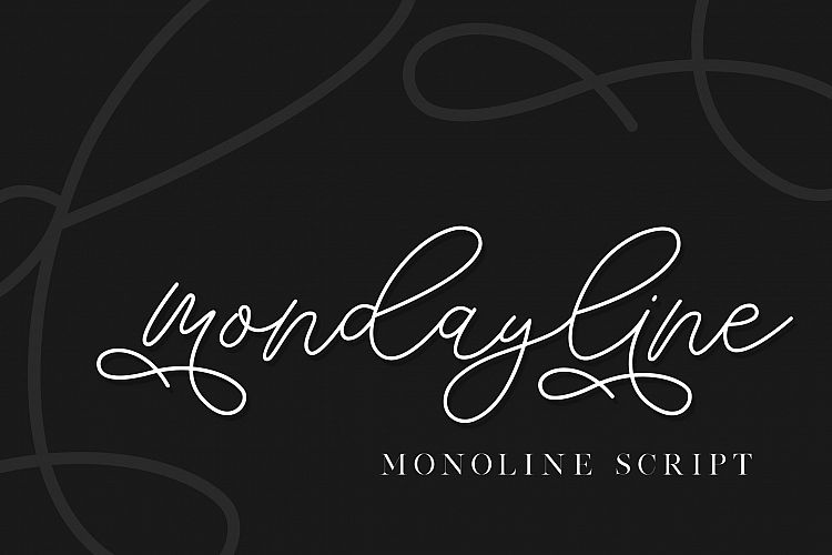 mondayline script font