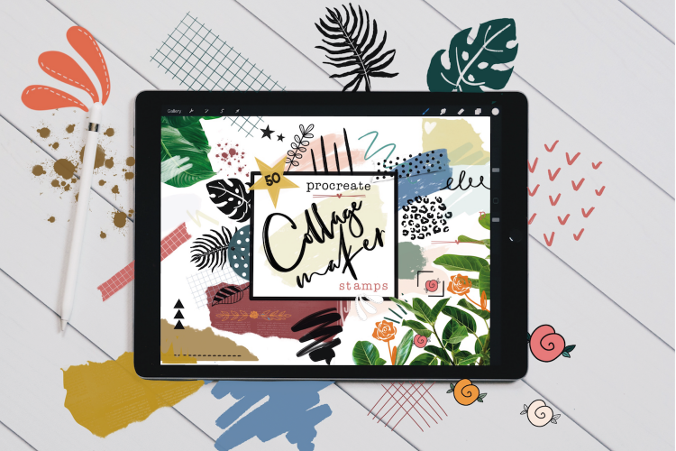 Collage Maker Stamp Brushes for Procreate