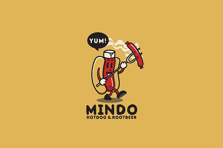 Mindo Hotdog Logo Template