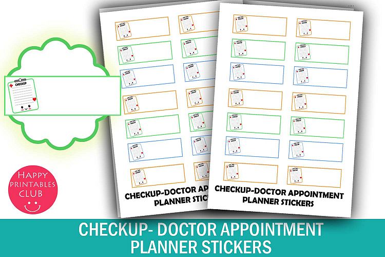 Checkup Planner Stickers- Doctor Appointment Reminder