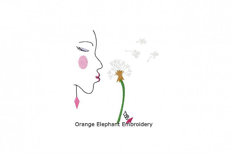 Hand Drawn Make A Wish Unique Urban Machine Embroidery Design digital File 