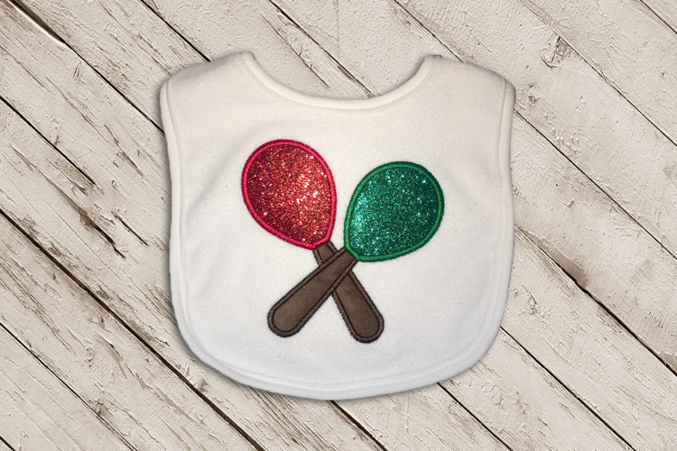 Maracas Applique Embroidery Design