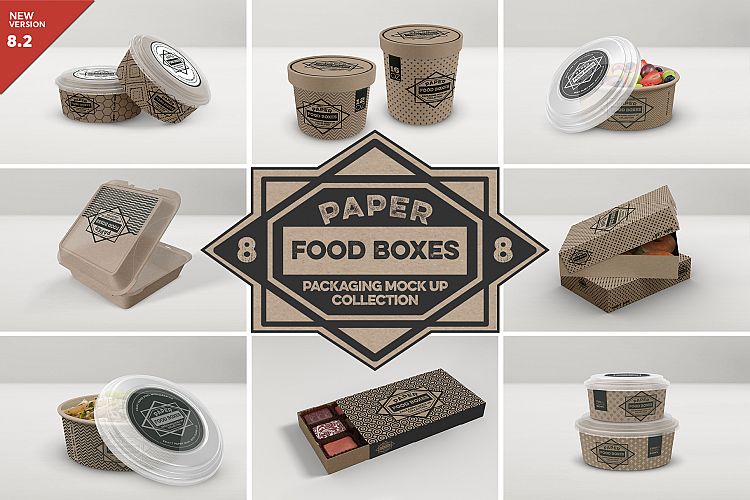 VOL.8 Food Box Packaging MockUps