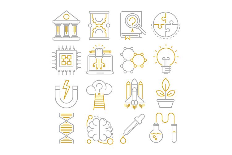 Science icons set