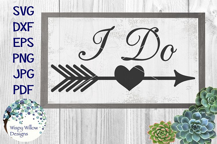I Do | Heart Arrow Sign
