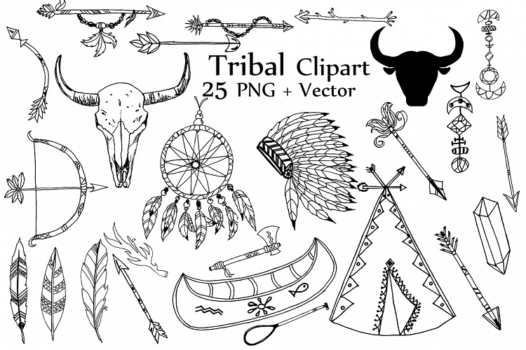Vector tribal clipart