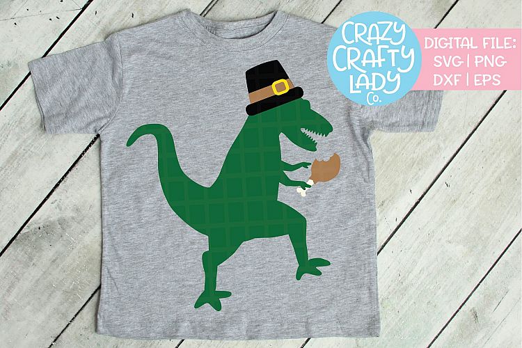 Thanksgiving Dinosaur SVG DXF EPS PNG Cut File