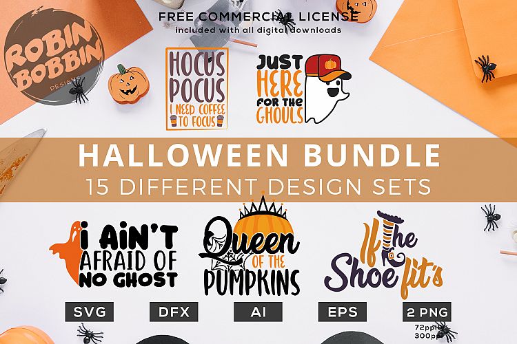 Big Halloween Bundle Design SVG DXF EPS AI