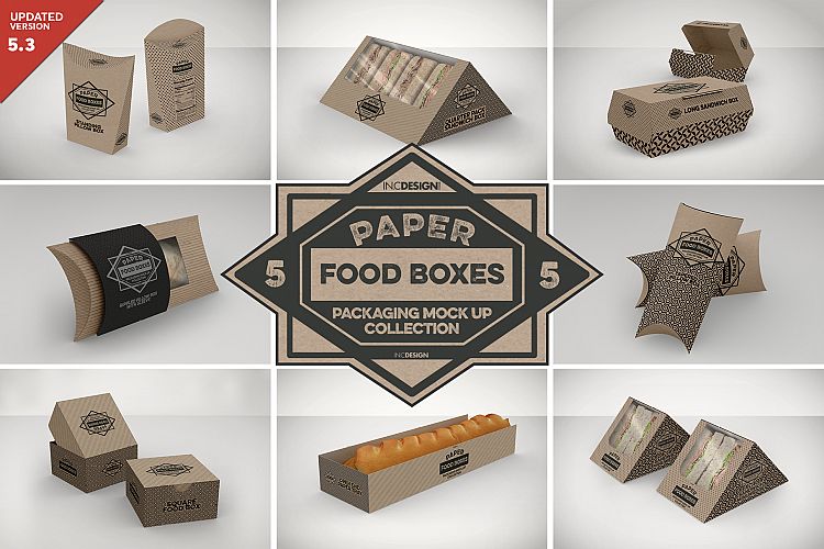 VOL.5 Food Box Packaging MockUps