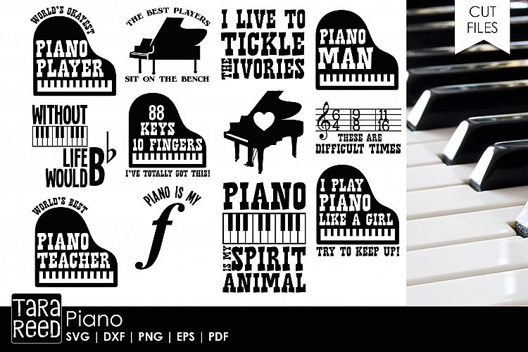 Piano SVG and Cut Files for Crafters