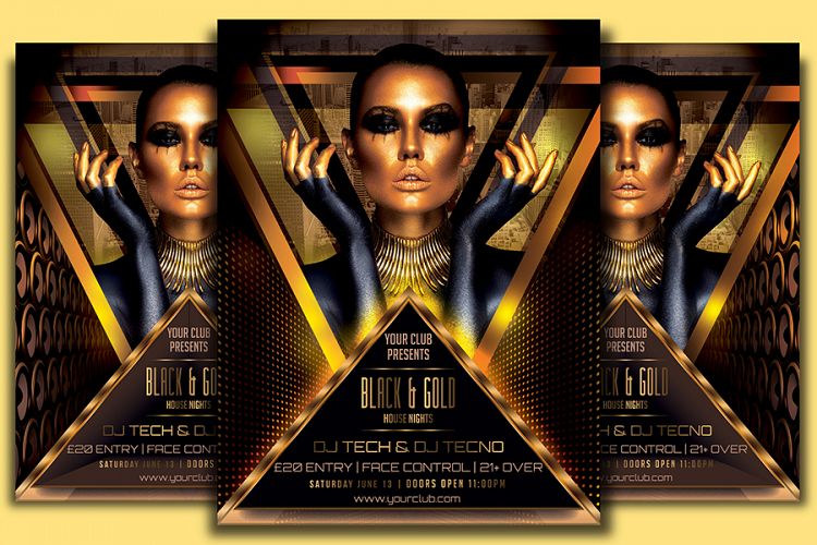Black & Gold Flyer Template