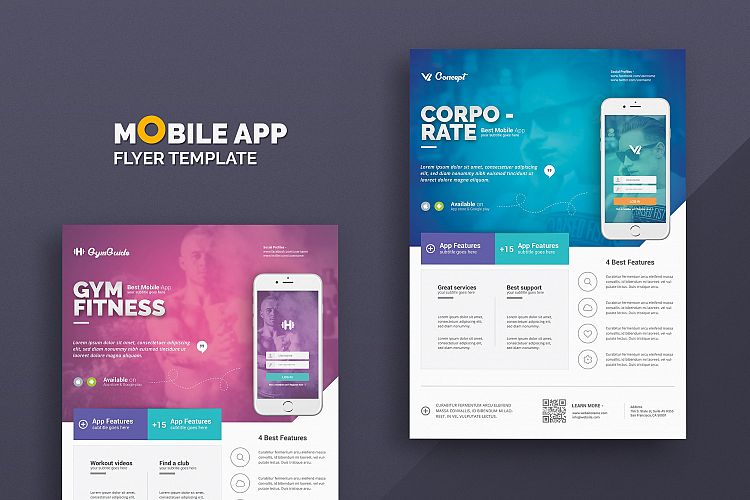 Mobile App Flyer Templates