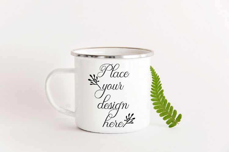 Camping mug mockup cup mock up metal camp enamel silver rim camper cup template white mugs mock ups psd smart object
