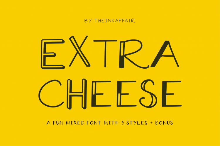 Sale! Extra Cheese Font Set