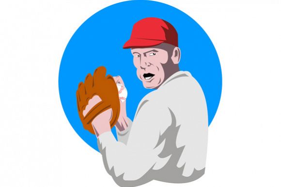 Baseball Player Pitcher example image 1