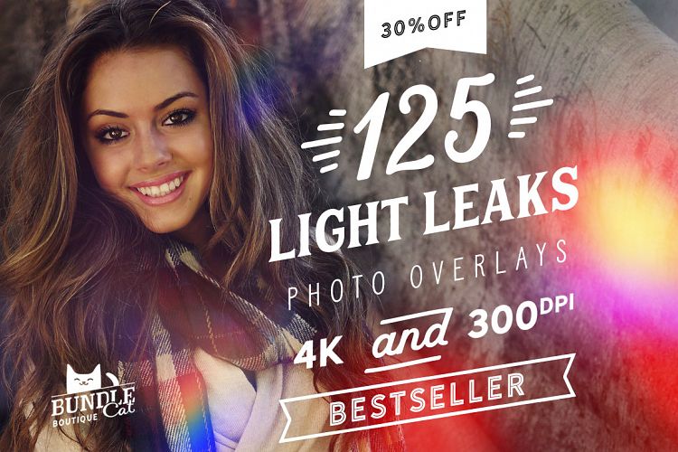 125 Light Leaks Photo Overlays