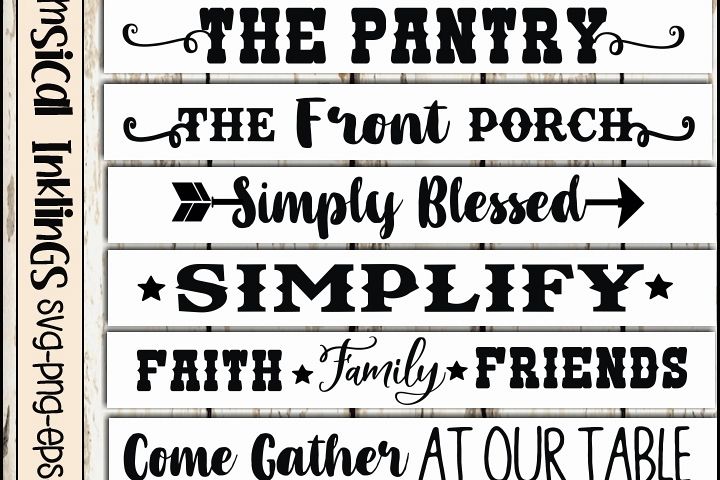 Country Home Sign SVG Bundle (74632) | SVGs | Design Bundles