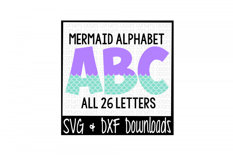 Mermaid Alphabet Cut File