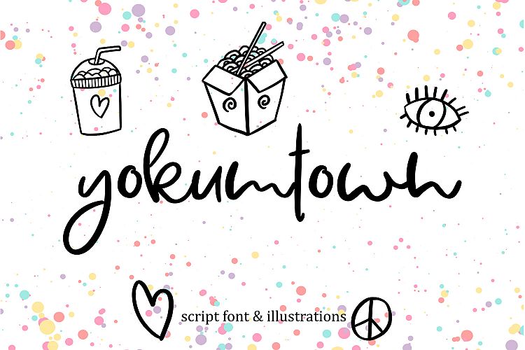 Yokumtown Script Font & Doodles