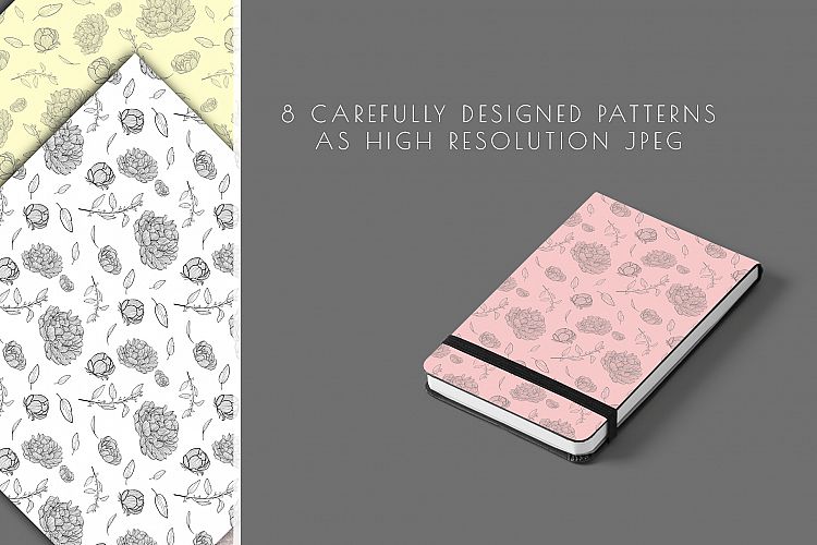 floral digital paper, scrapbooking, flower patterns