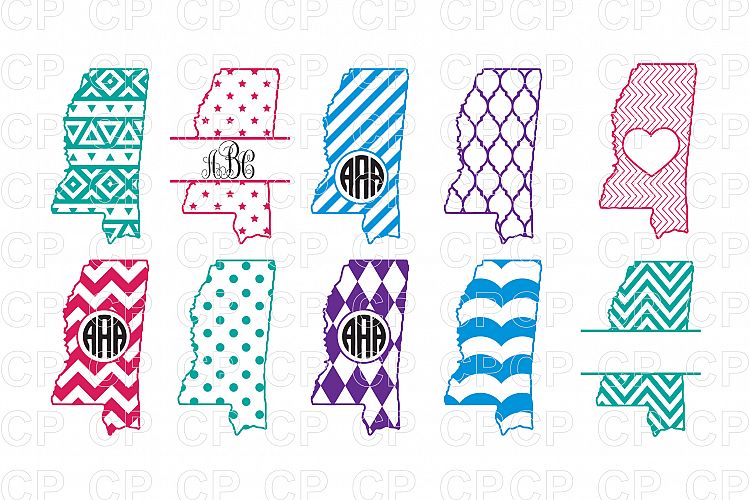Mississippi State Bundle SVG Cut Files, Mississipp Clipart