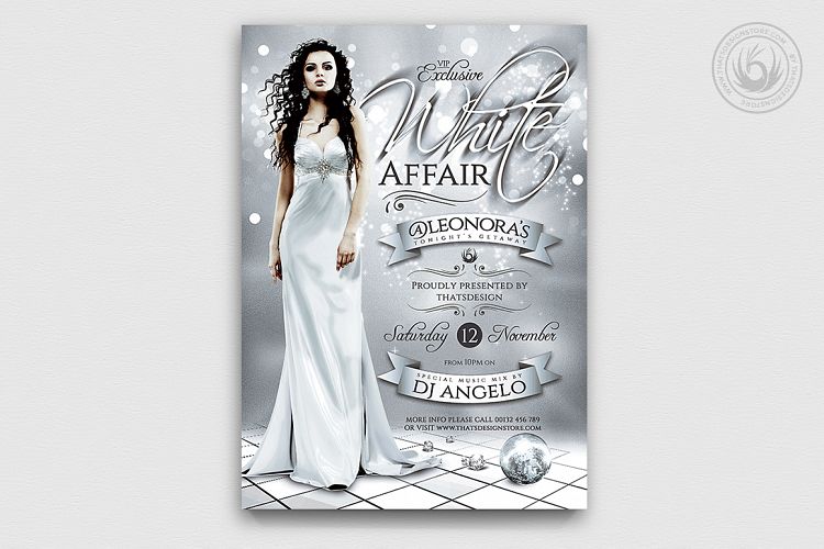 White Party Flyer Template V2