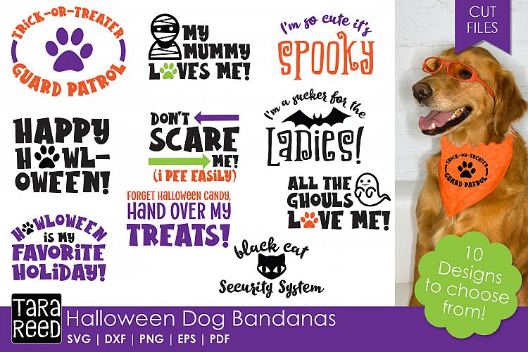 Download Halloween Dog Bandanas - SVG & Cut Files for Crafters