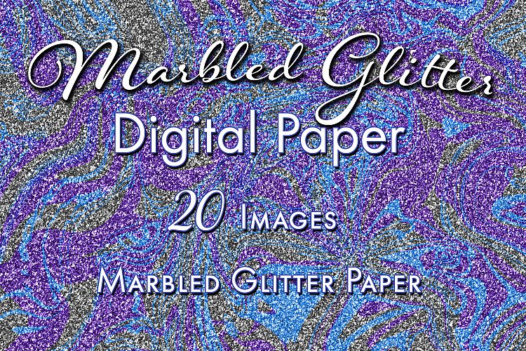 Marbled Glitter - 20 Digital Paper Images