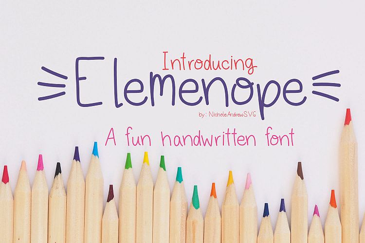 Elemenope, A fun handwritten font
