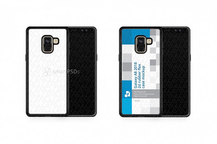 Samsung Galaxy A8 2d RubberFlex Mobile Case Design Mockup