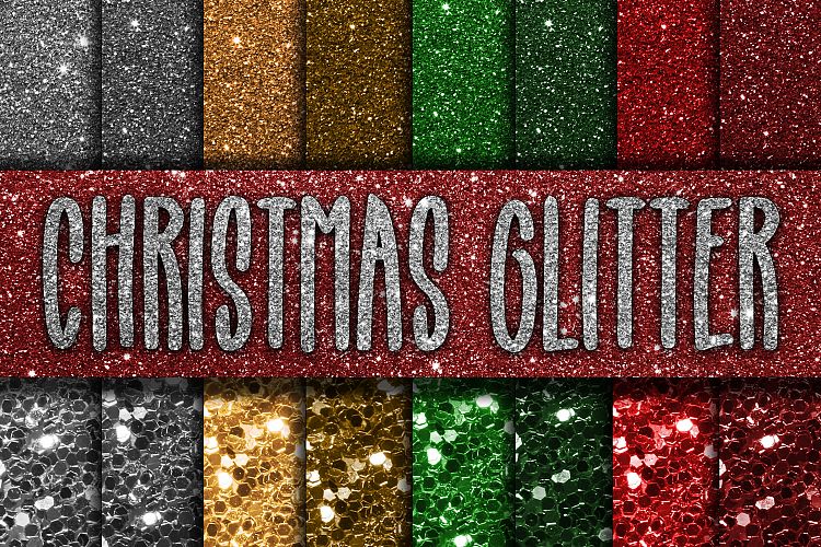 Christmas Glitter Digital Papers