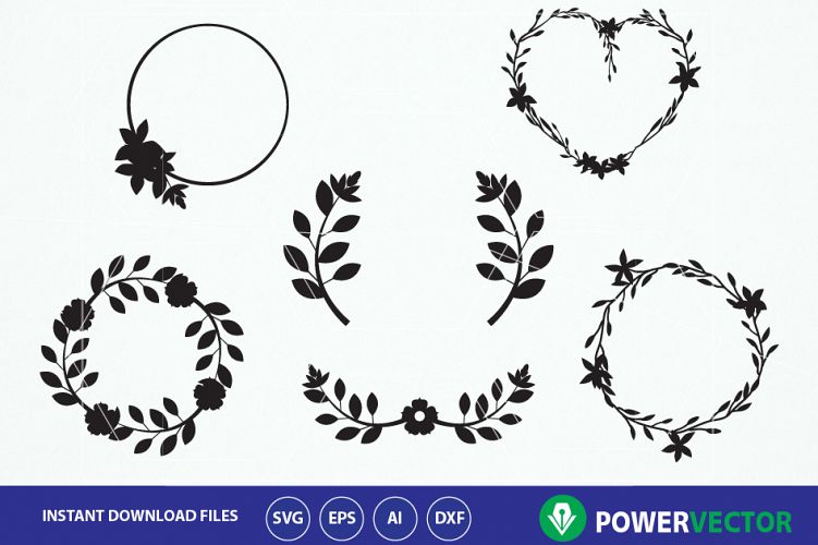 Download Floral Wreath Svg Collection. Invitation decoration clipart. Floral Wreath svg frames. Floral ...