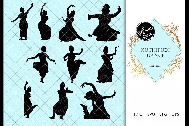 Kuchipudi Dance svg, indian dance cricut files, black dancer